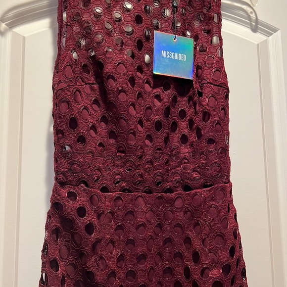 NEW Missguided Burgundy Dress - Picture 2 of 2